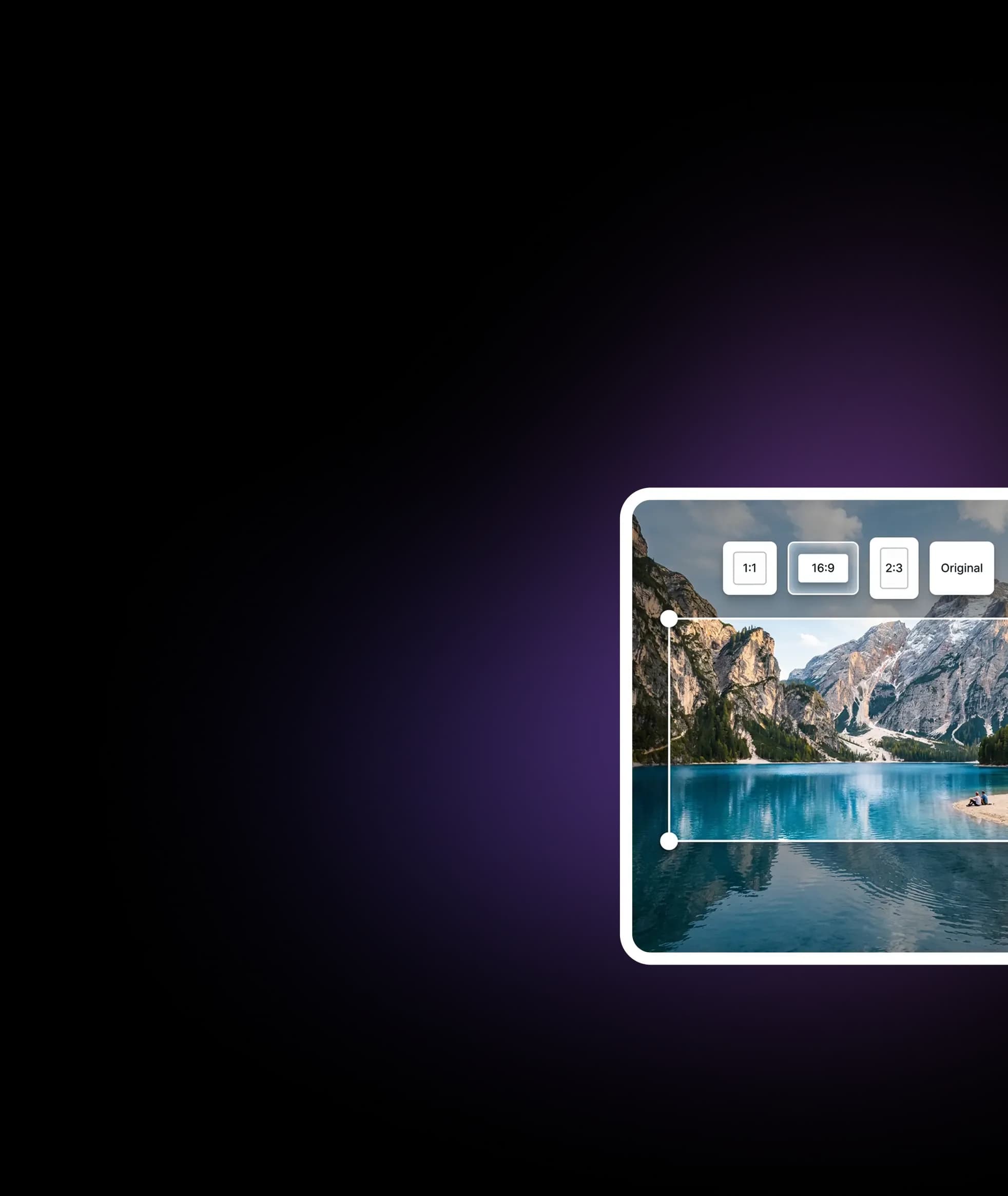 Free photo cropping interface