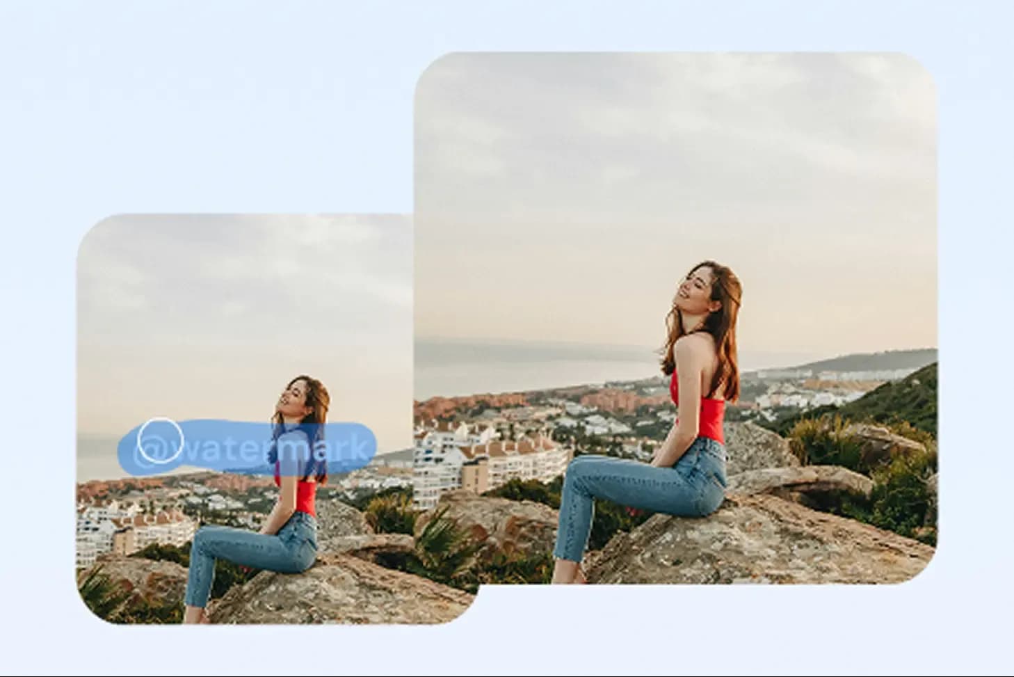Delete watermark from photo online