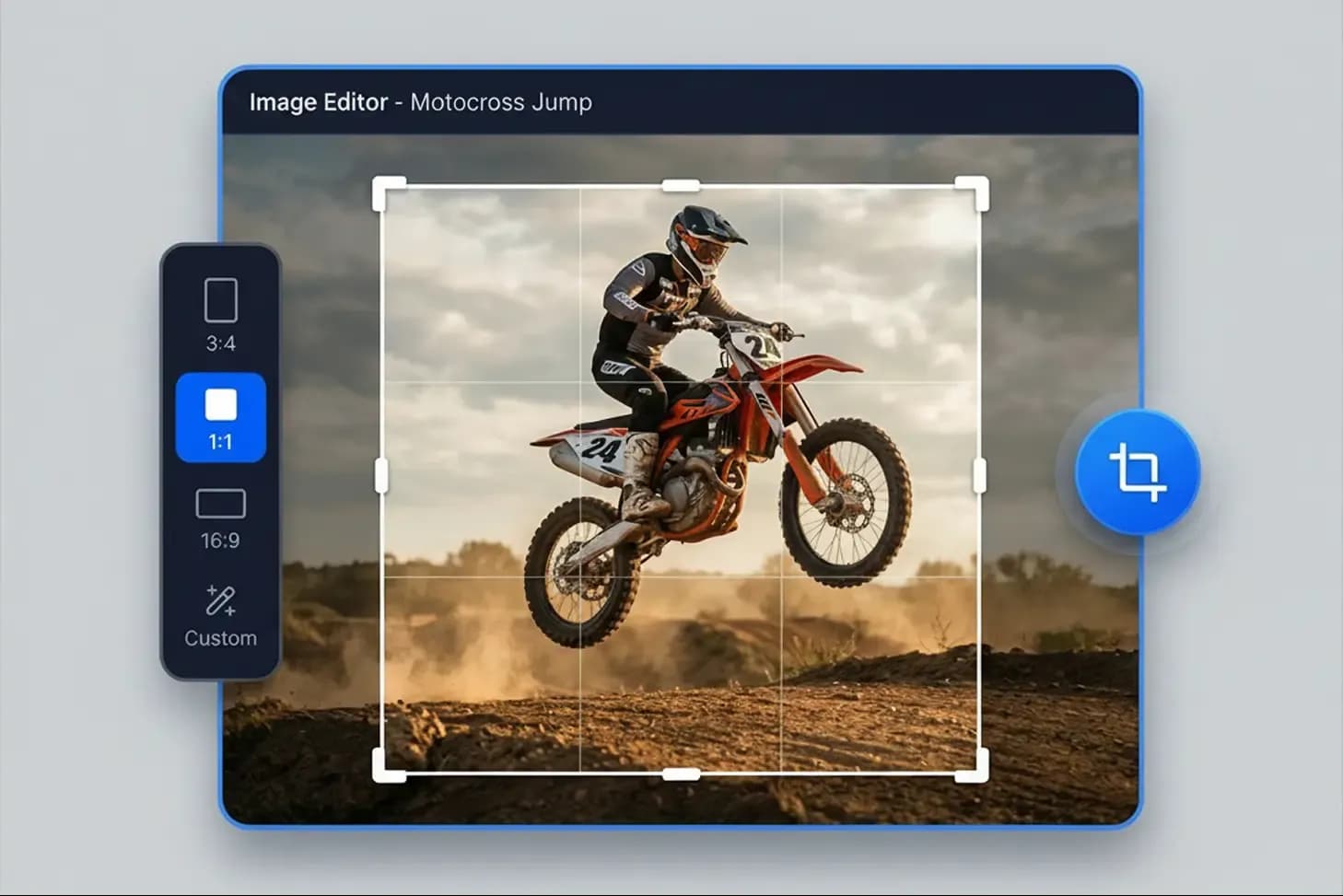 Crop image online editor