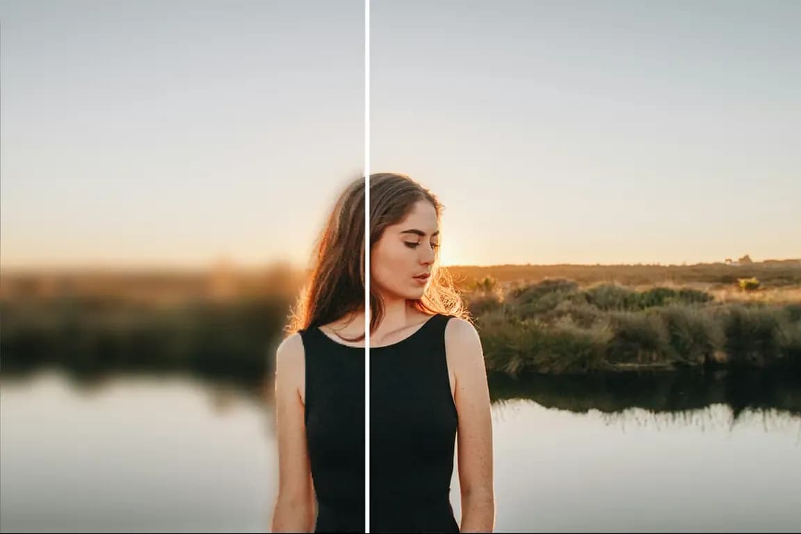 Photo with soft blur effect